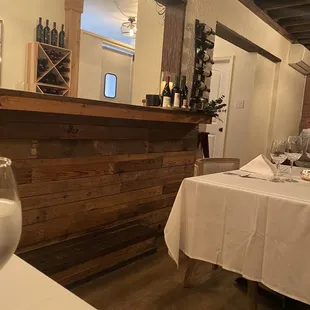 Inside seating area- only 8 tables in the entire inside seating area. Very quiet and quaint ambiance.