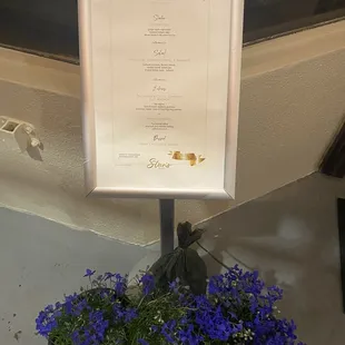 Outdoor menu