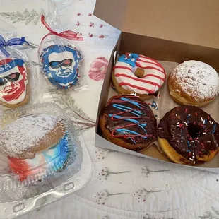 a variety of donuts