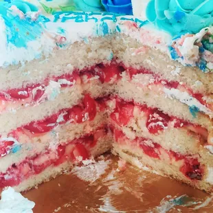 Birthday Cake - Cassata (Strawberries &amp; Custard)