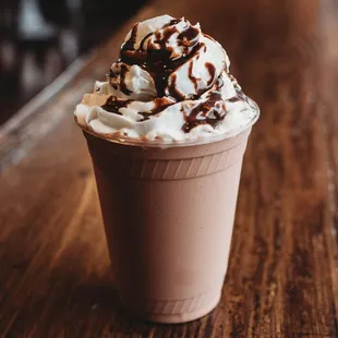 Iced beverages and specialty drinks.