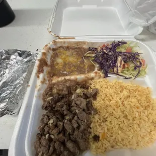 Carne Asada plate