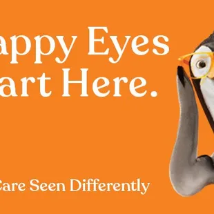 Stan the Penguin says, "Happy Eyes Start Here!" Stanton Optical: Eye Care Seen Differently