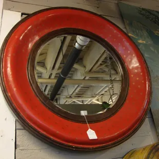 A unique large Victorian era wall mirror.