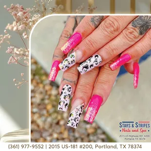 Who says fall can't be pink? Add a pop of blush with art pink nails for a fresh autumn twist!