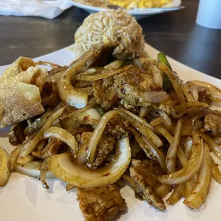 Mongolian beef, delicious.