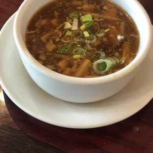 Hot and sour soup. Really tasty!