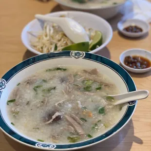 Pork/pork inners porridge.