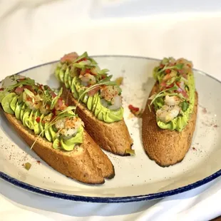 SHRIMP AVOCADO TOAST