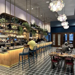 people sitting at the bar