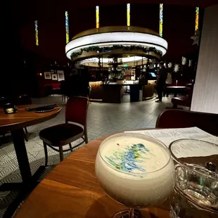 Peppermint White Russian and bar.