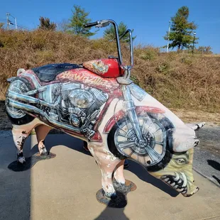 Sculpture in the parking lot