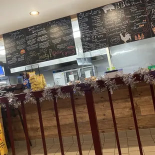 Menu and decor