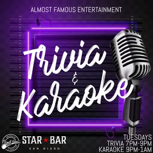 Trivia/Karaoke Tuesdays!