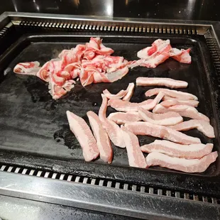 Pork Jowl &amp; Thinly Sliced Pork Belly