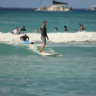 Catching a wave on the first lesson