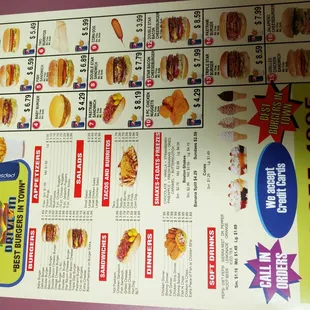 the menu
