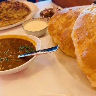 Chole bhature , gobi parantha