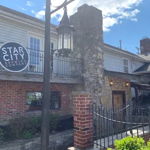 the front of the building