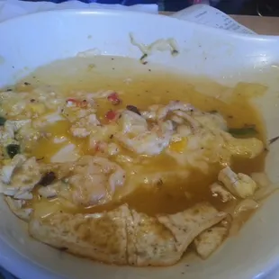 Lard? Got hard as it cooled.