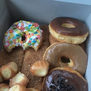 As you can see I couldn&apos;t wait until I made it home to start eating the donuts