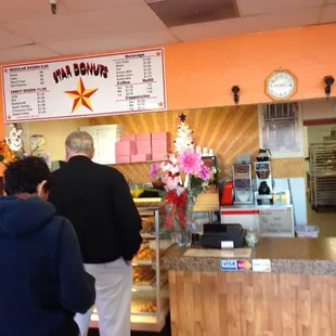 customers at the counter