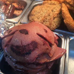 Fried bologna, egg, and cheese at 5am.