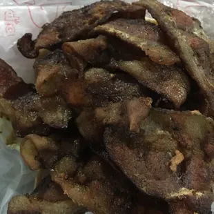 This is the bacon on a sandwich; they load it up.