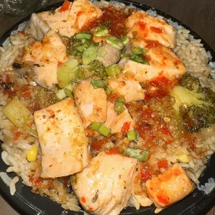 Salmon fried rice