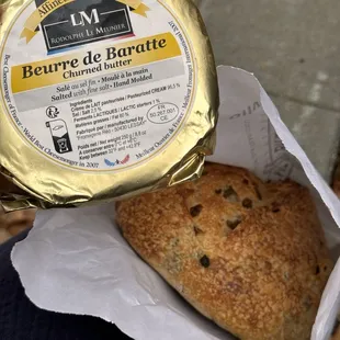 Some fresh Acme olive bread and nice butter!!