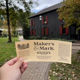 Whisky label in main courtyard