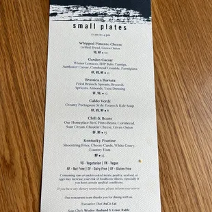 This was the menu