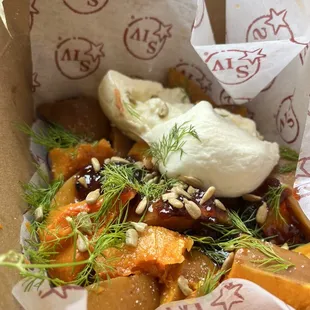 Burrata with pumpkin