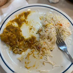 a plate of food on a table