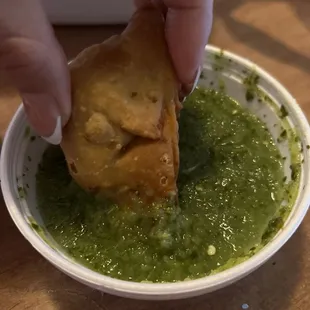 Mint cilantro sauce