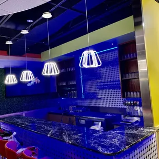 interior, sushi and sashimi