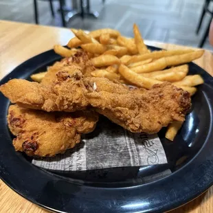 Chicken tenders and fries