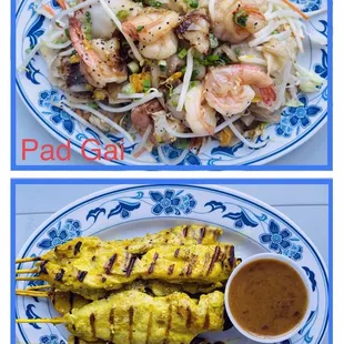 Pad Gai &amp; Chicken Satay