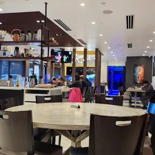 The spacious and clean interior.