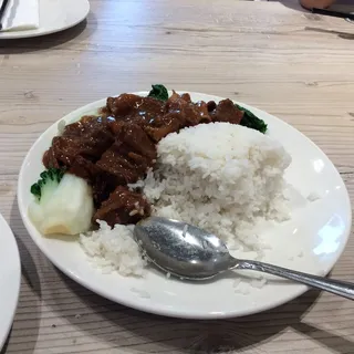 Braised Beef Brisket Over Rice
