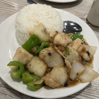 Cod In Black Bean Sc Over Rice