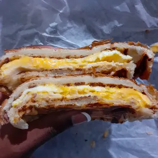 Turkey, egg, and cheese croissant