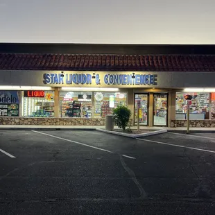 store front at night