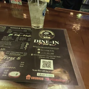 Large menu with American food items as well as Indian-Nepali dishes.