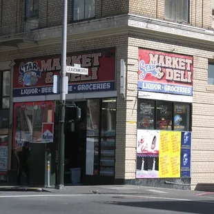 a car parked in front of a store