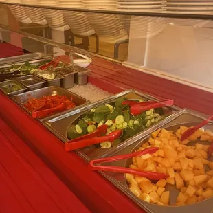 Salad bar with cantelope