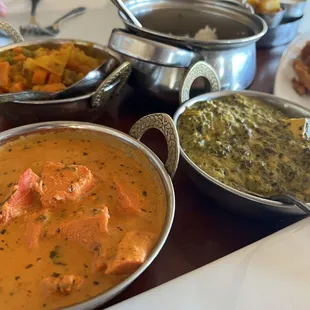 Chicken Tikka Masala and Saag Paneer