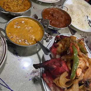 a table full of food