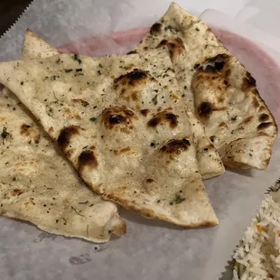 naan bread and rice