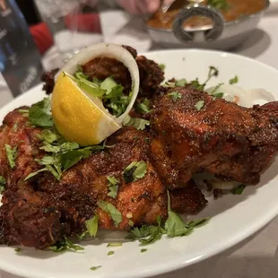 a plate of food on a table